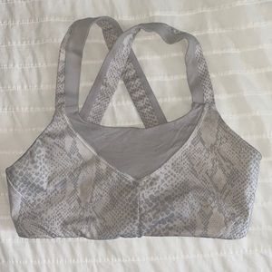 Lululemon White Leopard Sports bra